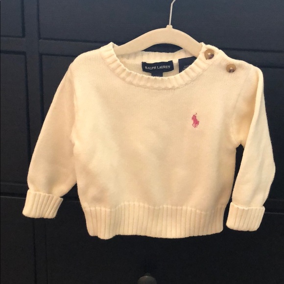 Ralph Lauren ivory/ cream sweater size 3-12M - Picture 5 of 5